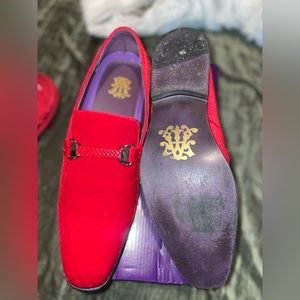 Red Velvet Loafers